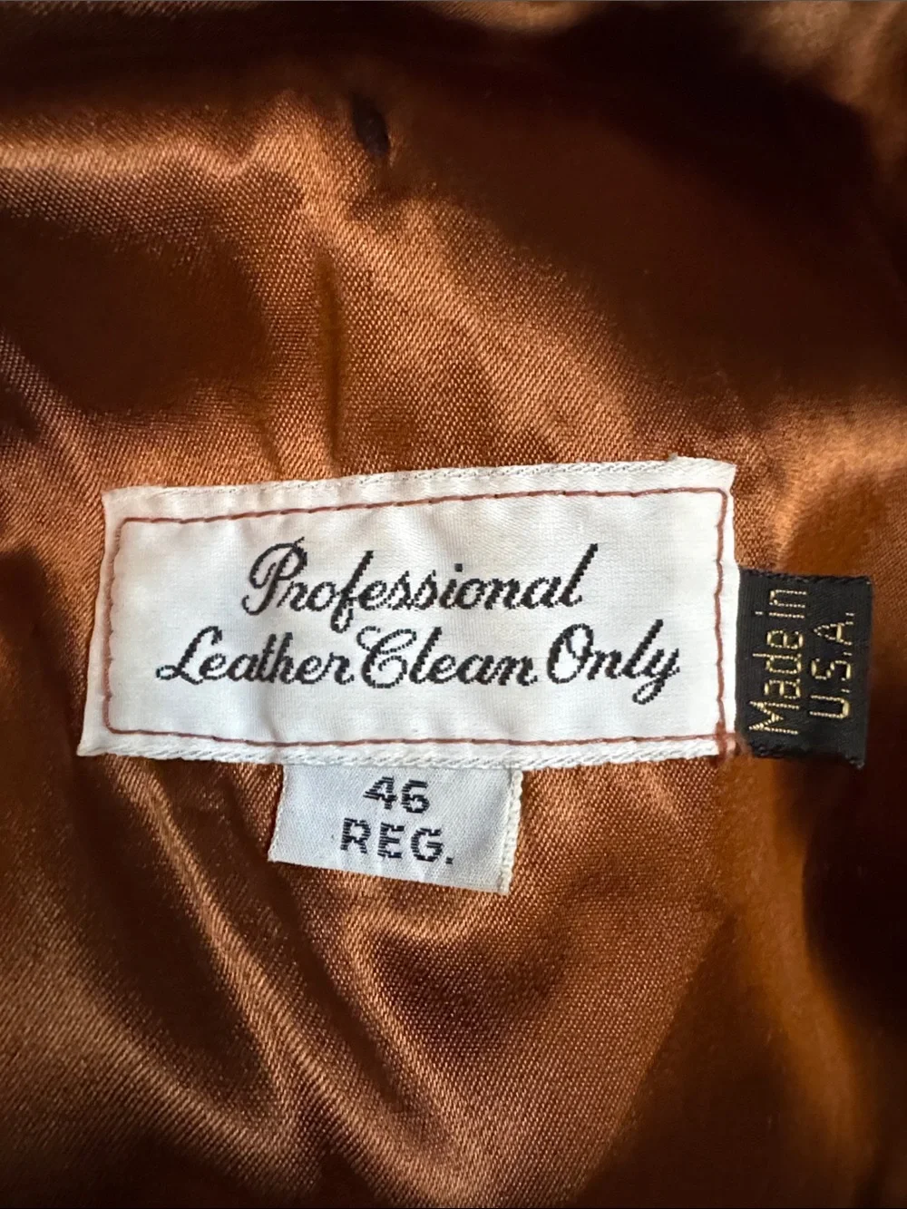 Vintage 70’s London Fog Cognac Leather Blazer Jacket 46R - Made In USA